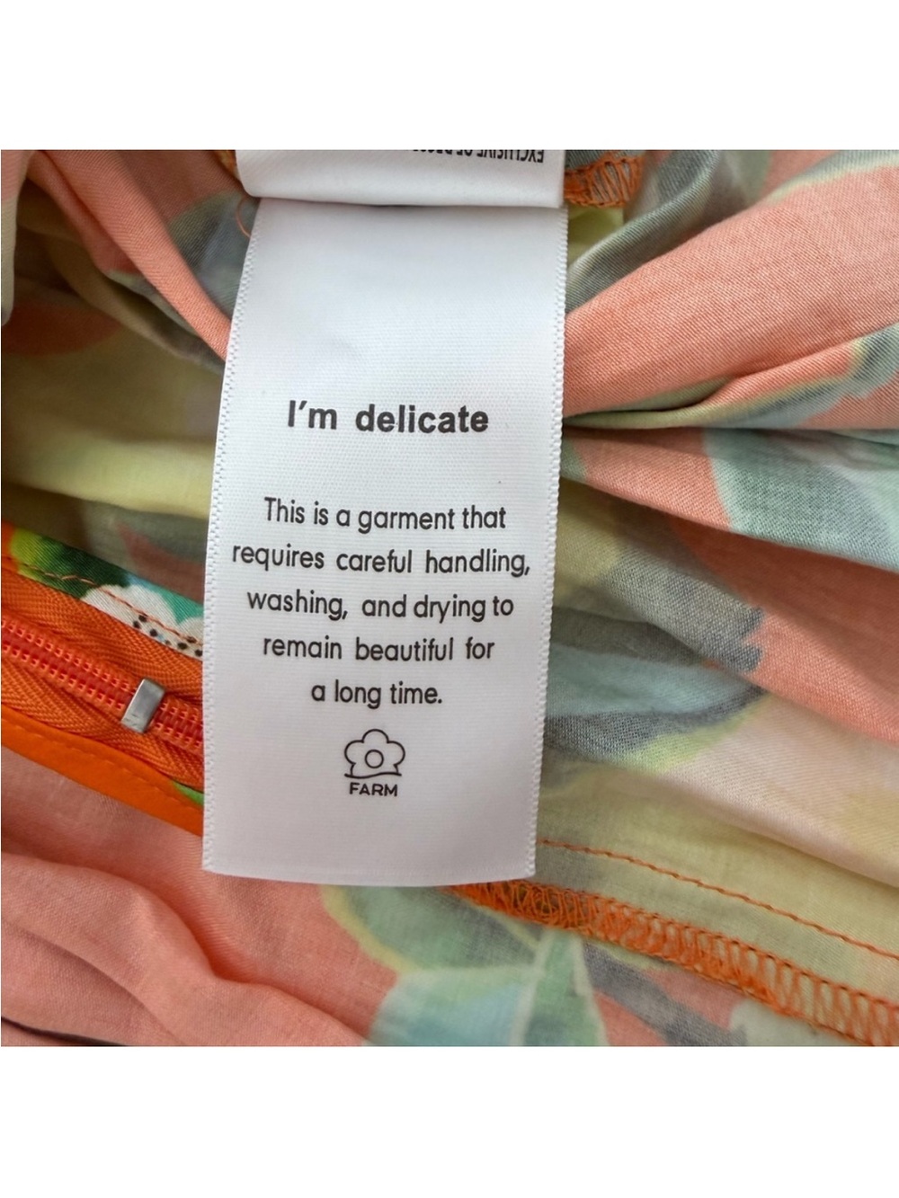 Farm Rio Orange Pear Print Dress - Picture 10 of 10